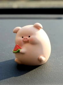 豬設計車內裝飾品 - 粉色 - 查看 1