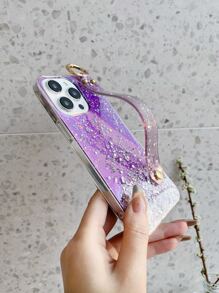 Glitter Phone Case With Wristband Holder
