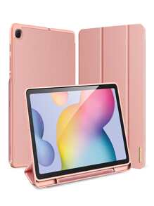 Funda PU liso compatible con Samsung Galaxy Tab - Rosa - Ver 3