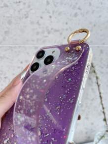 Glitter Phone Case With Wristband Holder