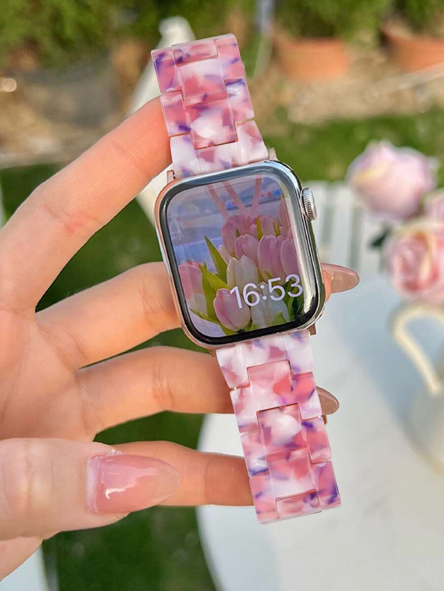 1 条 CNC 树脂雕刻 Apple 风格表带，可调节尺寸以适合手腕，防水防刮，兼容最新 Apple Watch Ultra 2/1、SE、S10/9/8/7/6/5/4/3/2/1、38/40/41/42/44/46//45/49 毫米尺寸