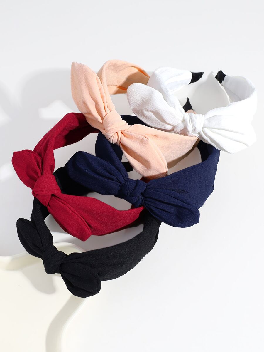 Bộ 5 chiếc băng đô cài tóc nơ dễ thương, băng đô Dopamine, băng đô cài tóc, phụ kiện tóc, phụ kiện đội đầu - Nhiều màu - Xem 1