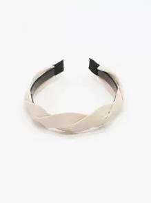 1 chiếc băng đô cài tóc nữ kiểu bện đơn giản, thanh lịch, thích hợp cho kiểu tóc thường ngày, phụ kiện tóc, băng đô đội đầu. - Màu be - Xem 2