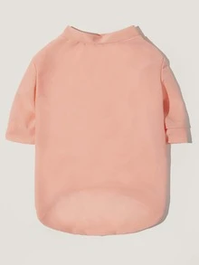 PETSIN 1pc Plain Pet Tee - Pink - View 2