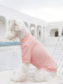 PETSIN 1pc Plain Pet Tee - Pink - View 3