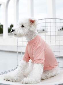 PETSIN 1pc Plain Pet Tee - Pink - View 5
