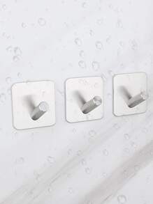 1入組不銹鋼自粘掛鉤浴用極簡免打孔自粘粘鉤 - 銀色 - 查看 2