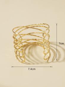 Vòng đeo tay rỗng ra - Vàng - Xem 3