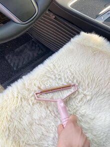 1 bàn chải lót đệm ghế ô tô trơn - Hồng - Xem 2