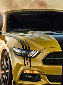 1 miếng dán xe PVC có họa tiết xước - màu đen - Xem 2