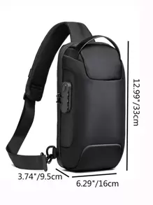 男士斜挎胸包 带 USB 充电端口的单肩背包 防盗男摩托车手包 夏季大学包 爸爸 新生 书包 多功能宿舍 大学 圣诞礼物 腰包 腰包 腰包 趣味礼物 旅行 节日 感恩节礼物 胸包 侧包 挎包 皮包 流浪包 情人节 黑色包 旅行必需品 节日必需品 贴纸 返校 情人节礼物 情人节礼物 运动生活 - 黑色 - 查看 3