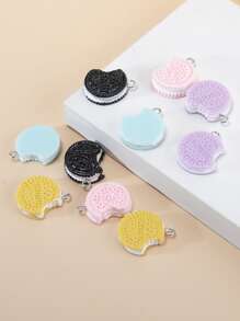 10pcs Resin Biscuit DIY Pendant