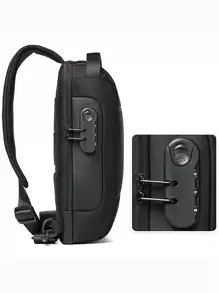 男士斜挎胸包 带 USB 充电端口的单肩背包 防盗男摩托车手包 夏季大学包 爸爸 新生 书包 多功能宿舍 大学 圣诞礼物 腰包 腰包 腰包 趣味礼物 旅行 节日 感恩节礼物 胸包 侧包 挎包 皮包 流浪包 情人节 黑色包 旅行必需品 节日必需品 贴纸 返校 情人节礼物 情人节礼物 运动生活 - 黑色 - 查看 8