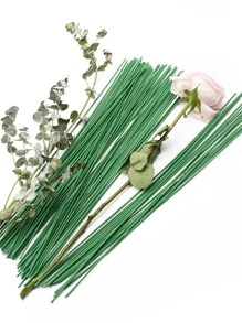 20入组/套25厘米人造花綠色人造花棒不帶派對花 - 綠色 - 查看 2