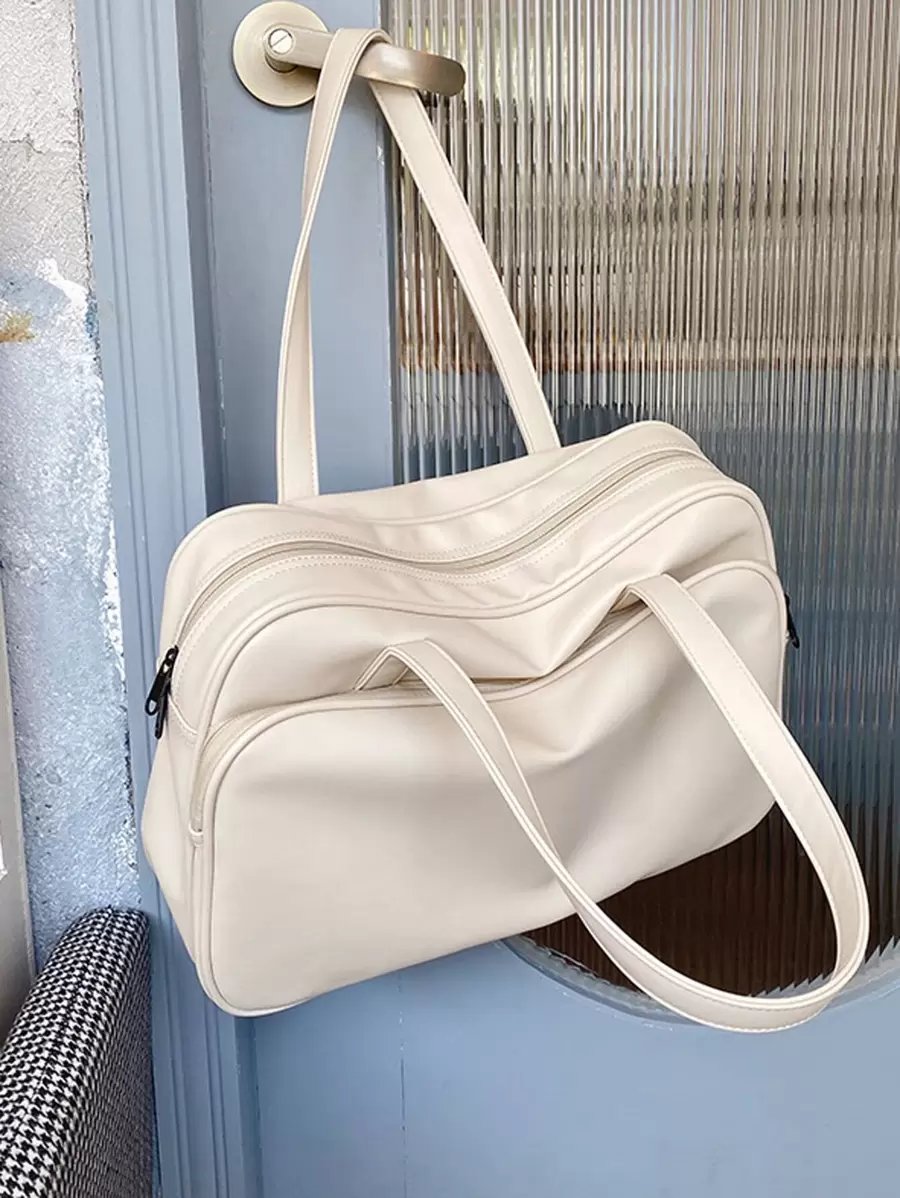 复古 PU 旅行包 防水 轻便 大容量 适用于商务、运动、健身、户外露营、游泳、海滩、瑜伽 返校旅行健身包 露营巡航必备品 徒步旅行返校夏季