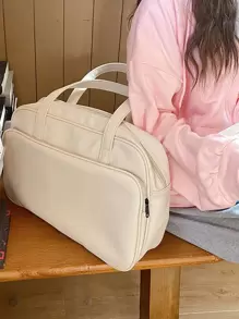 复古 PU 旅行包 防水 轻便 大容量 适用于商务、运动、健身、户外露营、游泳、海滩、瑜伽 返校旅行健身包 露营巡航必备品 徒步旅行返校夏季