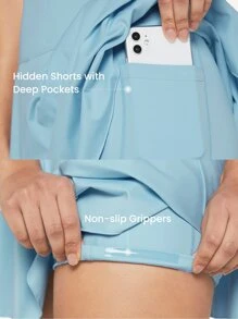 GLOWMODE FeatherFit™ Multi-Wear Váy năng động - Màu xanh nhạt - Xem 4