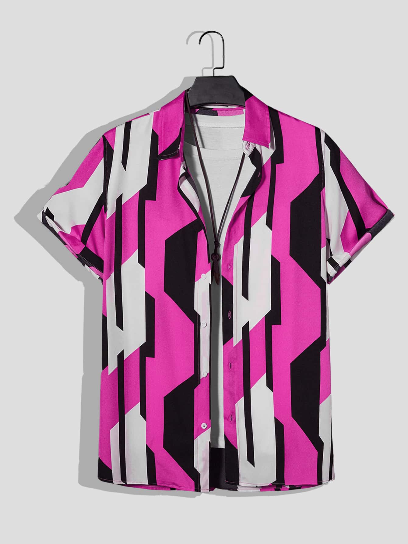 Manfinity Men Geo Print Shirt Without Tee - Multicolor - View 1