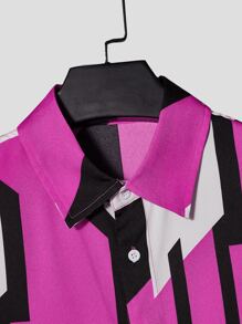 Manfinity Men Geo Print Shirt Without Tee - Multicolor - View 5