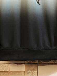 Manfinity Homme Men Letter & Ombre Print Sweatshirt - Multicolor - View 3