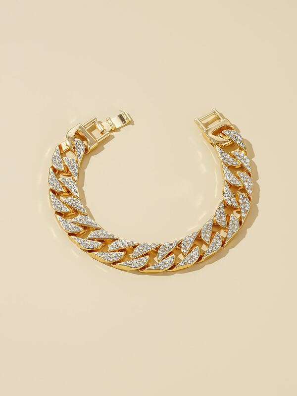 1pc Luxury Rhinestone Chain Bracelet For Women For Daily Decoration