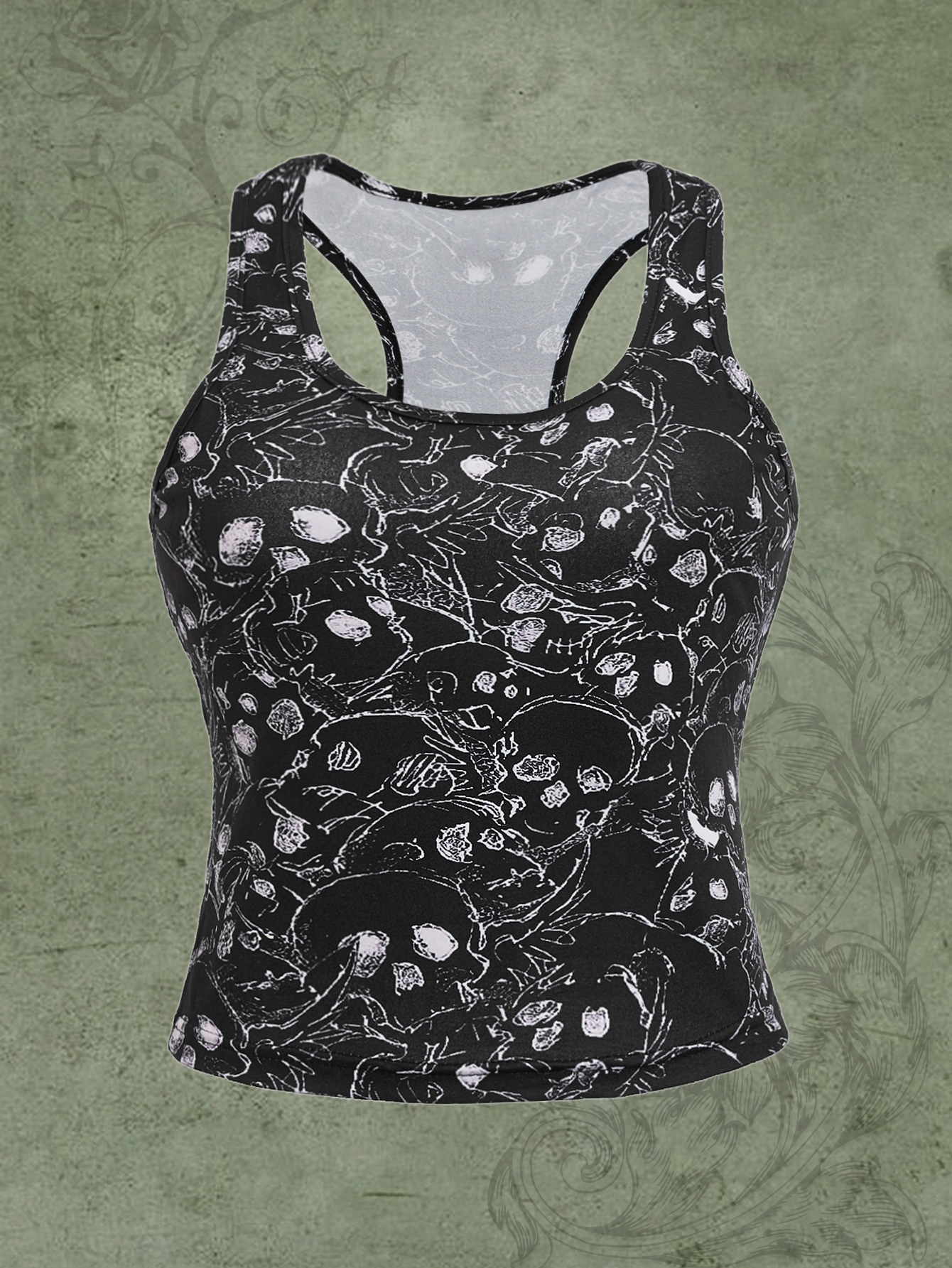 Skull Print Tank Top