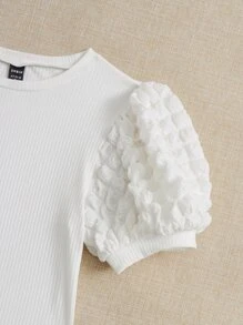 SHEIN Privé 泡泡袖緊身洋裝