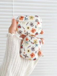 夏季花卉圖案耳機盒，適用於AirPods、AirPods 1/2和AirPods Pro - 彩色 - 查看 1