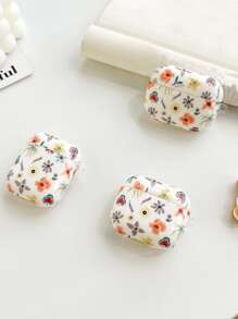 夏季花卉圖案耳機盒，適用於AirPods、AirPods 1/2和AirPods Pro - 彩色 - 查看 3