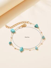 Stone Decor Anklet - Multicolor - View 3