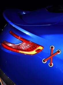 1pc 3D Shoelace Design PVC Car Sticker - Red - View 2