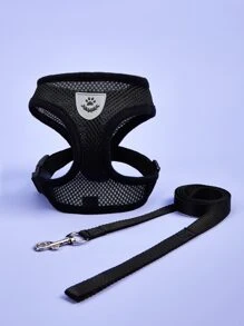 2 chiếc Cartoon Paw Patch Chi tiết Dây xích thú cưng & Bộ khai thác cho chó ngoài trời - màu đen - Xem 2