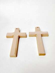 2入組/套十字DIY吊墜 - 米色 - 查看 2