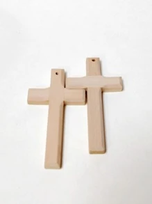 2入組/套十字DIY吊墜 - 米色 - 查看 3