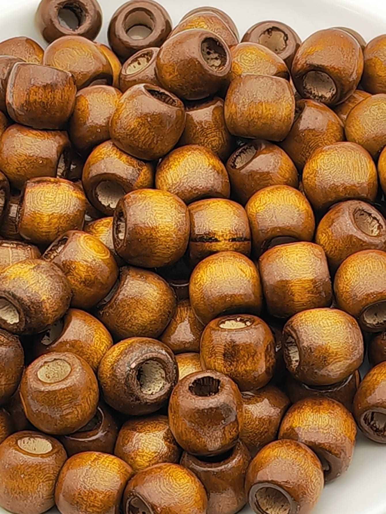 50pcs/set Wooden Pattern Bead - Brown - View 1