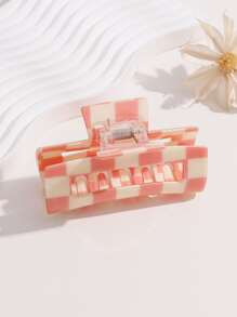 1入時尚女士髮夾,適合日常使用和送禮,具有棋盤方格圖案和防滑功能 - 彩色 - 查看 6