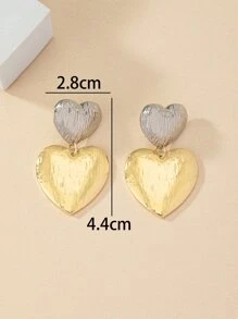 心形耳墜 - 彩色 - 查看 3
