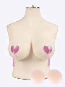 2 pares Cubierta de pezón con diseño de fleco - Multicolor - Ver 2