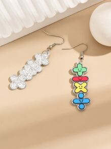 Mathematics Symbol Drop Earrings - Multicolor - View 4