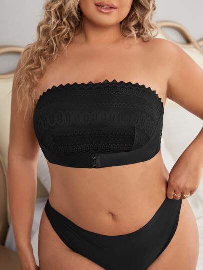 Plus Bralette En Dentelle Sans Bretelles