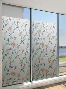 1卷PVC裝飾膜花卉圖案窗戶貼紙 - 彩色 - 查看 4