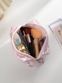 Heart Quilted Square Makeup Bag Makeup Bag Makeup Pouch Skincare Bag Toiletry Bag Packing Cubes, Travel Essentials Cruise Essentials Dorm Essentials, Wedding Bridesmaid Gifts, Mom Gifts, Birthday Gifts, Gifts For Friends And Teachers, Home Decor, Bathroom Living Room Bed Bathroom Organizer, Jewelry Organizer, Lip Oil Organizer, Nail Polish Organizer Storage Makeup Organizer,Gifts For Women,Christmas Gifts,Gift Ideas For Women,Pouch,Makeup Pouch,Travel Essential - Pink - View 3