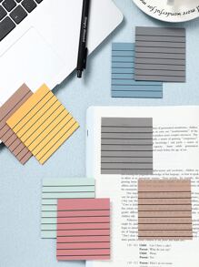 24 tờ giấy dính màu trơn, văn phòng & trường học di động tối giản dễ dàng đăng tờ giấy dính - Nhiều màu - Xem 2