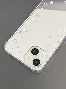 Funda para móvil con patrón de estrella y luna TPU anticaída - Multicolor - Ver 3