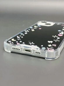 Funda para móvil con patrón de estrella y luna TPU anticaída - Multicolor - Ver 4