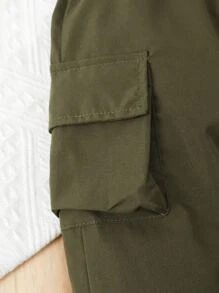 小男童側翻蓋口袋工裝褲