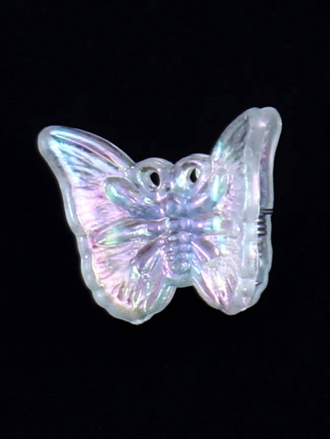Mermaid Butterfly Hair Claw, 16 Colors Random, Suitable For Women And Girls - Clear - View 3