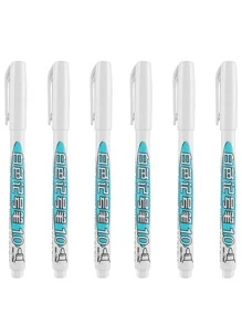 6 cái 1.0mm Không thấm nước Sấy khô nhanh Trắng Bút đánh dấu - trắng - Xem 5