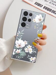 1个透明保护壳，白色玫瑰图案，兼容 16/16 Pro/16 Plus/16 Pro Max、A55/A54/A53、S24/S24 Ultra/S24 Plus/S24 FE、Pixel 9/9 Pro/9 Pro XL等机型，国际版，非国内版 - 彩色 - 查看 2