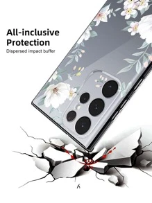 1个透明保护壳，白色玫瑰图案，兼容 16/16 Pro/16 Plus/16 Pro Max、A55/A54/A53、S24/S24 Ultra/S24 Plus/S24 FE、Pixel 9/9 Pro/9 Pro XL等机型，国际版，非国内版 - 彩色 - 查看 5